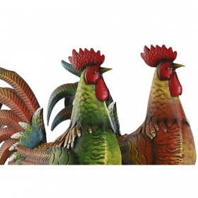 Statua Decorativa Home ESPRIT Multicolore Gallo 34,3 x 14 x 48,3 cm (2 Unità)