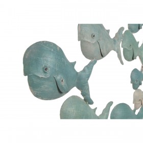 Decorazione da Parete Home ESPRIT Mediterraneo Pesci 88 x 8 x 64 cm
