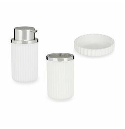 Set di Specchi Home ESPRIT Naturale Juta Cristallo Tropicale 20 x 1 x 20 cm (3 Pezzi)