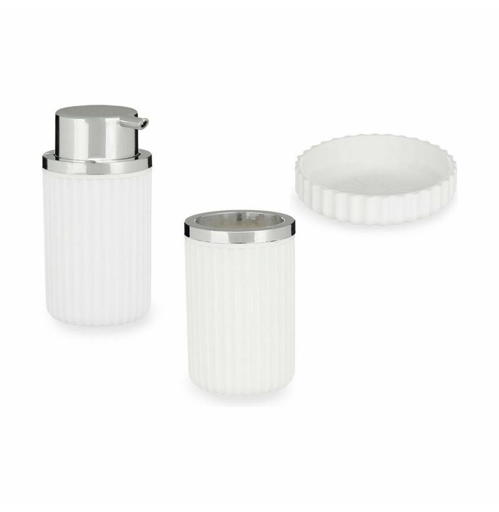 Set di Specchi Home ESPRIT Naturale Juta Cristallo Tropicale 20 x 1 x 20 cm (3 Pezzi)