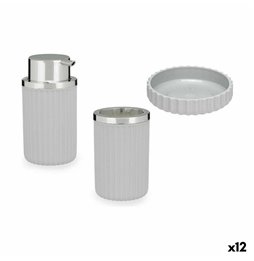 Set di Specchi Home ESPRIT Naturale Juta Cristallo Tropicale 20 x 1 x 20 cm (3 Pezzi)
