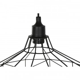 Lampadario Home ESPRIT Nero Dorato Metallo 50 W 39 x 39 x 25 cm (2 Unità)