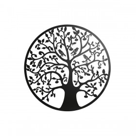 Decorazione da Parete Home ESPRIT Nero Albero Shabby Chic 100 x 1 x 100 cm 99 x 2 x 99 cm