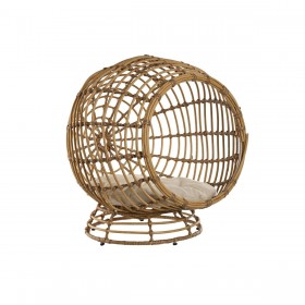 Letto per animali domestici Home ESPRIT Bianco Naturale rattan sintetico 60 x 58 x 58 cm
