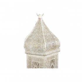 Lampadario Home ESPRIT Bianco Dorato Metallo 40 W 27 x 27 x 91 cm