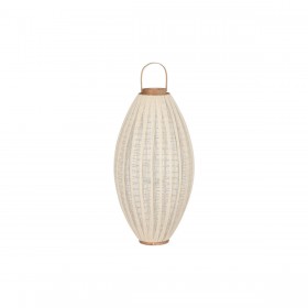 Portacandele Home ESPRIT Bianco Marrone Legno Cristallo 38 x 38 x 84 cm