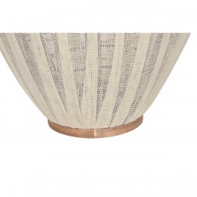 Portacandele Home ESPRIT Bianco Marrone Legno Cristallo 38 x 38 x 84 cm