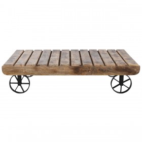 Tavolino da Caffè Home ESPRIT Nero Naturale Metallo Legno di mango 130 x 80 x 32 cm