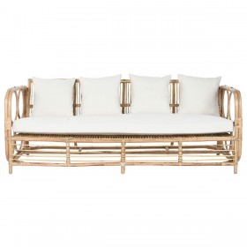 Divano Home ESPRIT Bianco Naturale 192 x 72 x 75 cm