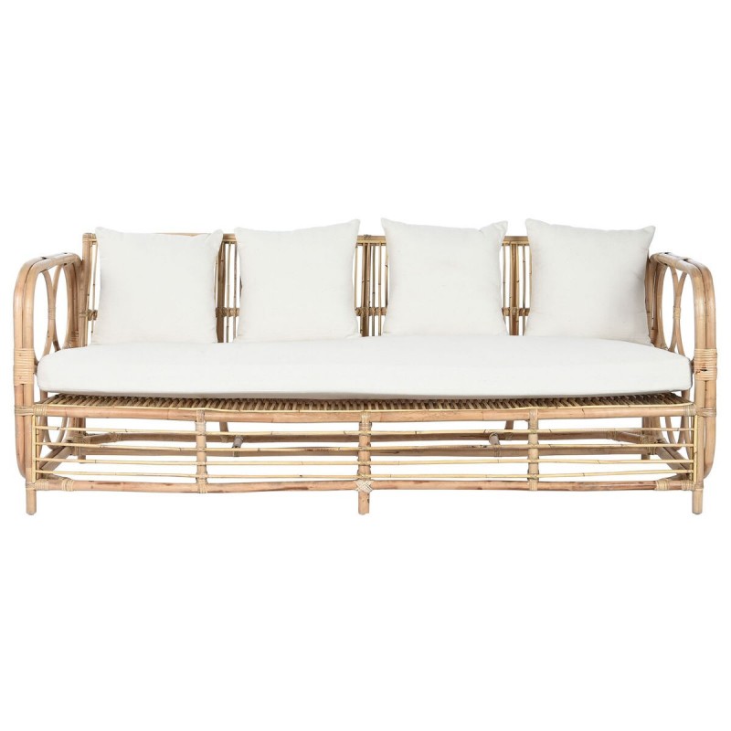 Divano Home ESPRIT Bianco Naturale 192 x 72 x 75 cm