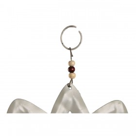 Decorazione pensile Home ESPRIT Azzurro Bianco Grigio Rosa Ferro Orientale Loto Organica (4 Unità)