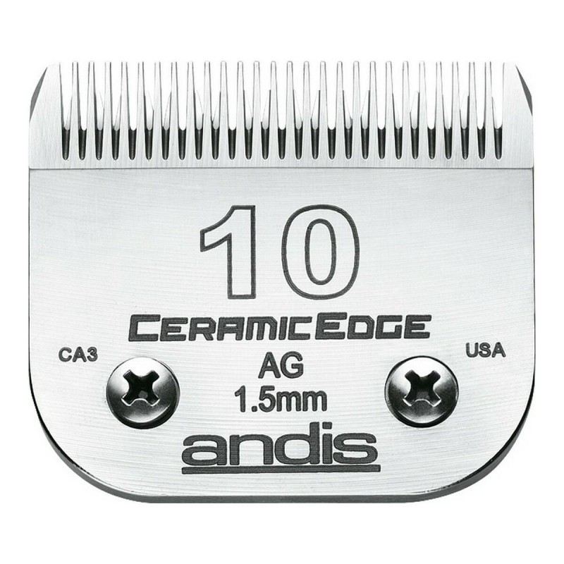 Lame per Rasoio da Barba Andis 10 Ceramica Acciaio Cromato Cane