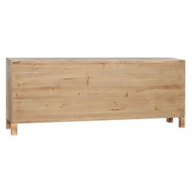 Mobile TV Home ESPRIT Nero Naturale Abete Legno MDF 130 x 24 x 51 cm