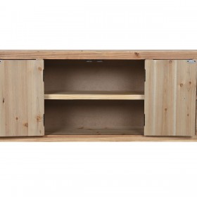 Mobile TV Home ESPRIT Nero Naturale Abete Legno MDF 130 x 24 x 51 cm