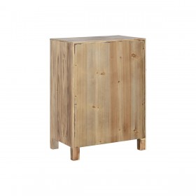 Comodino Home ESPRIT Nero Naturale Legno di abete Legno MDF 45 x 34 x 66 cm