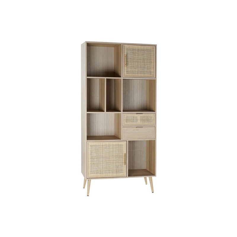 Scaffale Home ESPRIT Naturale Legno di paulownia Legno MDF 90 x 37 x 189 cm