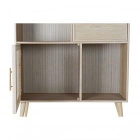 Scaffale Home ESPRIT Naturale Legno di paulownia Legno MDF 90 x 37 x 189 cm
