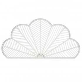 Testiera del Letto Home ESPRIT Bianco Bambù Rattan 160 x 2,5 x 81 cm