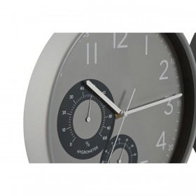 Orologio da Parete Home ESPRIT Nero Grigio PVC 30 x 4,7 x 30 cm (2 Unità)