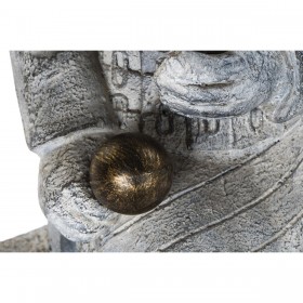 Statua Decorativa Home ESPRIT Grigio chiaro Orientale Guerriero 39 x 35 x 78 cm 33 x 34 x 76 cm