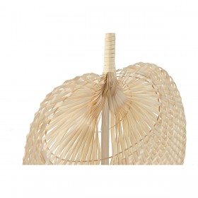 Decorazione da Parete Home ESPRIT Marrone Chiaro Naturale Ventaglio Tropicale (4 Pezzi)