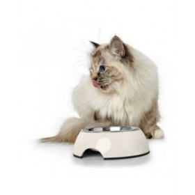 Ciotola per cani Hunter Melammina Acciaio inossidabile Bianco 160 ml (14,5 x 14,5 x 7 cm)