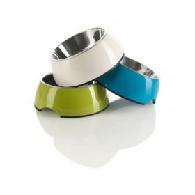 Ciotola per cani Hunter Melammina Acciaio inossidabile Bianco 160 ml (14,5 x 14,5 x 7 cm)