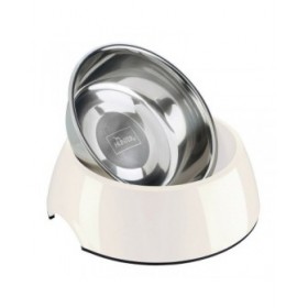 Ciotola per cani Hunter Melammina Acciaio inossidabile Bianco 160 ml (14,5 x 14,5 x 7 cm)