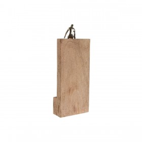 Statua Decorativa Home ESPRIT Marrone Argentato Naturale 15 x 10 x 39 cm