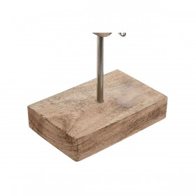 Statua Decorativa Home ESPRIT Marrone Argentato Naturale 23 x 9 x 74 cm