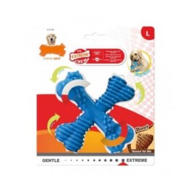 Giocattolo da mordere per cani Nylabone Dura Chew Croce Taglia L Nylon Carne di vitello