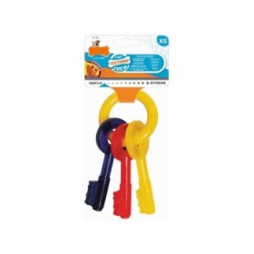 Giocattolo da mordere per cani Nylabone Chiavi Bacon Taglia S Nylon Termoplastico Cuccioli
