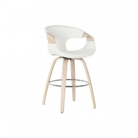 Sgabello Home ESPRIT Bianco Legno 55,5 x 52,5 x 92,5 cm