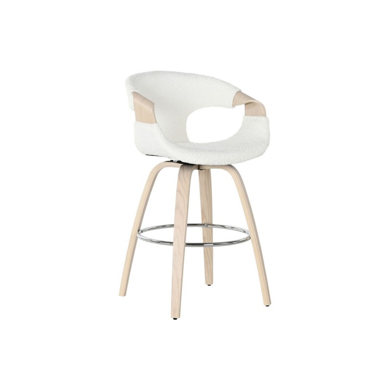 Sgabello Home ESPRIT Bianco Legno 55,5 x 52,5 x 92,5 cm