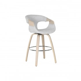 Sgabello Home ESPRIT Grigio Legno 55,5 x 52,5 x 92,5 cm