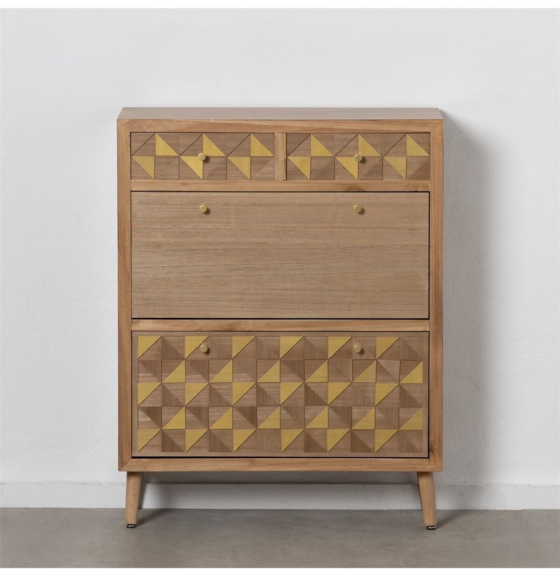 Sedia da Sala da Pranzo Home ESPRIT Bianco Poliestere Legno 51 x 55 x 76,5 cm
