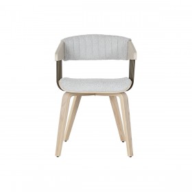 Sedia da Sala da Pranzo Home ESPRIT Grigio Poliestere Legno 51 x 55 x 76,5 cm