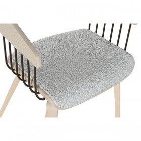 Sedia da Sala da Pranzo Home ESPRIT Grigio Poliestere Legno 51 x 55 x 76,5 cm