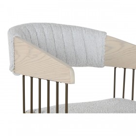Sedia da Sala da Pranzo Home ESPRIT Grigio Poliestere Legno 51 x 55 x 76,5 cm