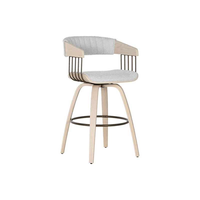 Sedia da Sala da Pranzo Home ESPRIT Grigio Poliestere Legno 51 x 55 x 91 cm