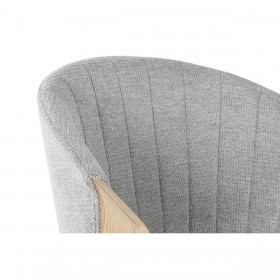 Sedia da Sala da Pranzo Home ESPRIT Grigio Poliestere Legno 60 x 57,5 x 79 cm