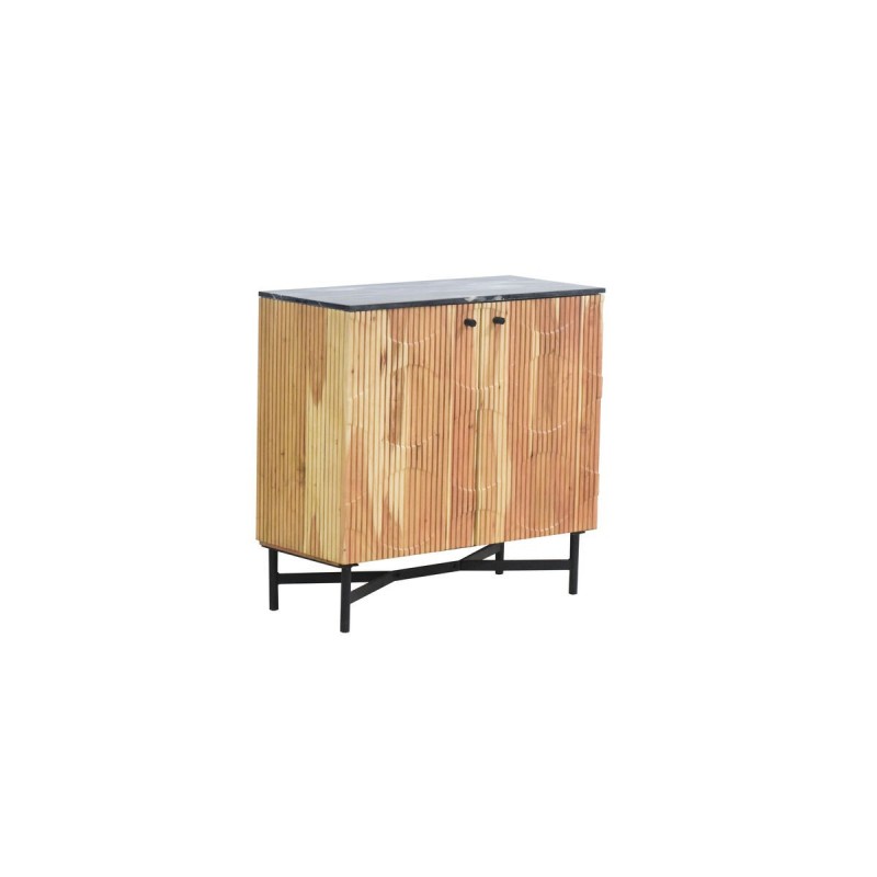 Credenza Home ESPRIT Nero Naturale Marmo Acacia 88 x 40 x 85 cm