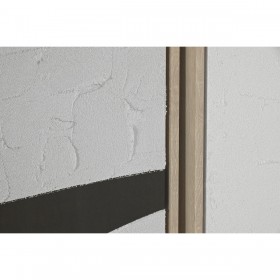 Quadro Home ESPRIT Bianco Verde Beige Grigio scuro polistirene Tela Astratto Città (2 Unità)