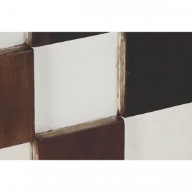 Decorazione da Parete Home ESPRIT Bianco Nero Naturale Moderno 90 x 4 x 90 cm