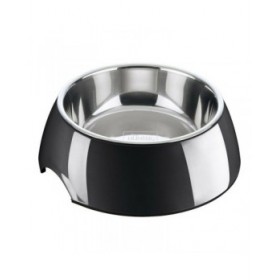 Ciotola per cani Hunter Melammina Acciaio inossidabile Nero 160 ml (14,5 x 14,5 x 7 cm)