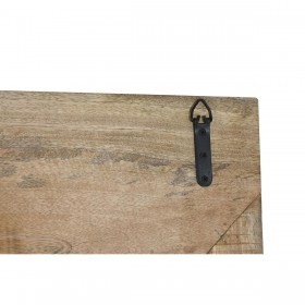 Specchio da parete Home ESPRIT Naturale Cristallo Legno di mango Indiano Decapaggio 90 x 3,5 x 180 cm