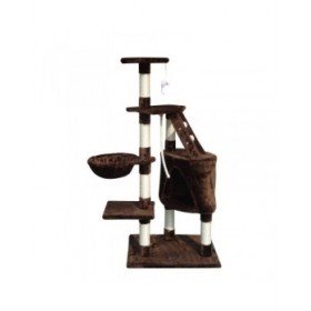 Albero tiragraffi per gatti Gloria 55 x 40 x 120 cm Marrone Legno Carta Sisal