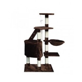 Albero tiragraffi per gatti Gloria 55 x 40 x 120 cm Marrone Legno Carta Sisal