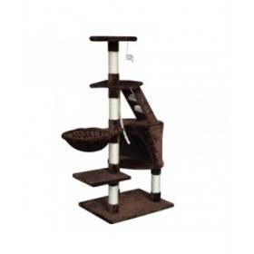 Albero tiragraffi per gatti Gloria 55 x 40 x 120 cm Marrone Legno Carta Sisal