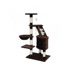 Albero tiragraffi per gatti Gloria 55 x 40 x 120 cm Marrone Legno Carta Sisal